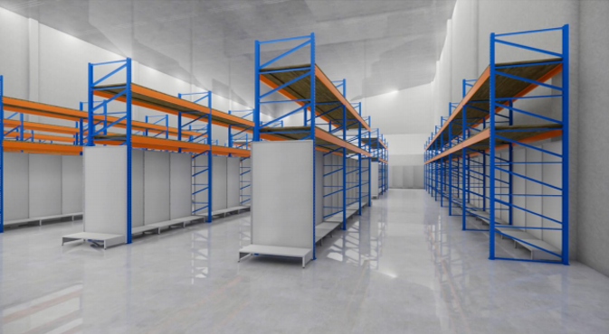 Warehouse storage rack installation